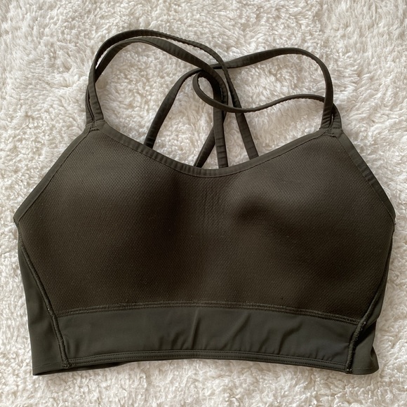 ❤️ Like a Cloud Longline Bra Light Support, B/C Cup Olive Green Size 6 - Picture 7 of 8